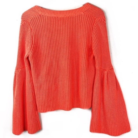 Free People “Damsel” Coral Sweater - Women’s Size XS - Picture 4 of 5